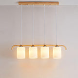 Minimalist 3-Light Cone Wooden Island Ceiling Light Image - 14