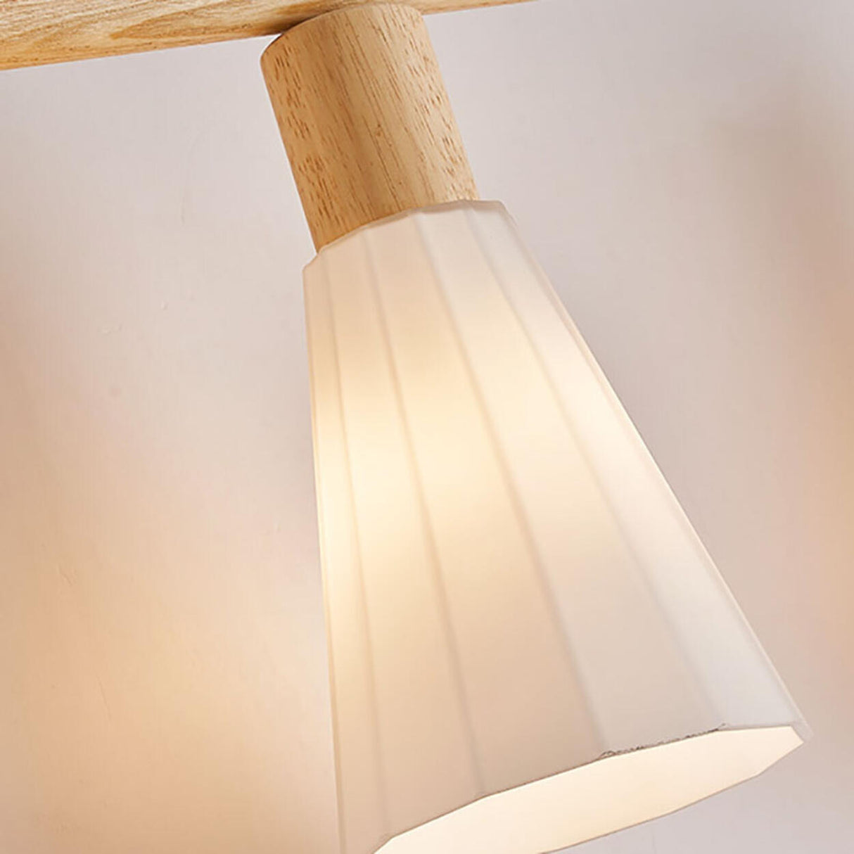 Minimalist 3-Light Cone Wooden Island Ceiling Light Image - 18