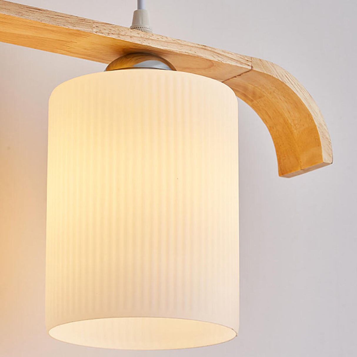 Minimalist 3-Light Cone Wooden Island Ceiling Light Image - 24