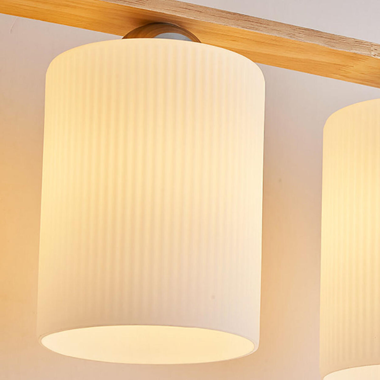 Minimalist 3-Light Cone Wooden Island Ceiling Light Image - 25