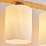 Minimalist 3-Light Cone Wooden Island Ceiling Light Image - 25