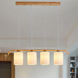 Minimalist 3-Light Cone Wooden Island Ceiling Light Image - 32