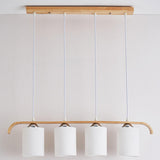 Minimalist 3-Light Cone Wooden Island Ceiling Light Image - 8