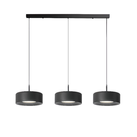 Minimalist 3-Light Cylinder Black Pendant Light Image - 2