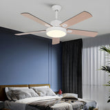 Minimalist 5-Blade Modern LED Ceiling Fan with Light Image - 11