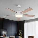 Minimalist 5-Blade Modern LED Ceiling Fan with Light Image - 13