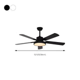 Minimalist 5-Blade Modern LED Ceiling Fan with Light #size