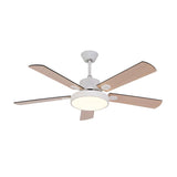 Minimalist 5-Blade Modern LED Ceiling Fan with Light Image - 2