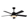 Minimalist 5-Blade Modern LED Ceiling Fan with Light Image - 4