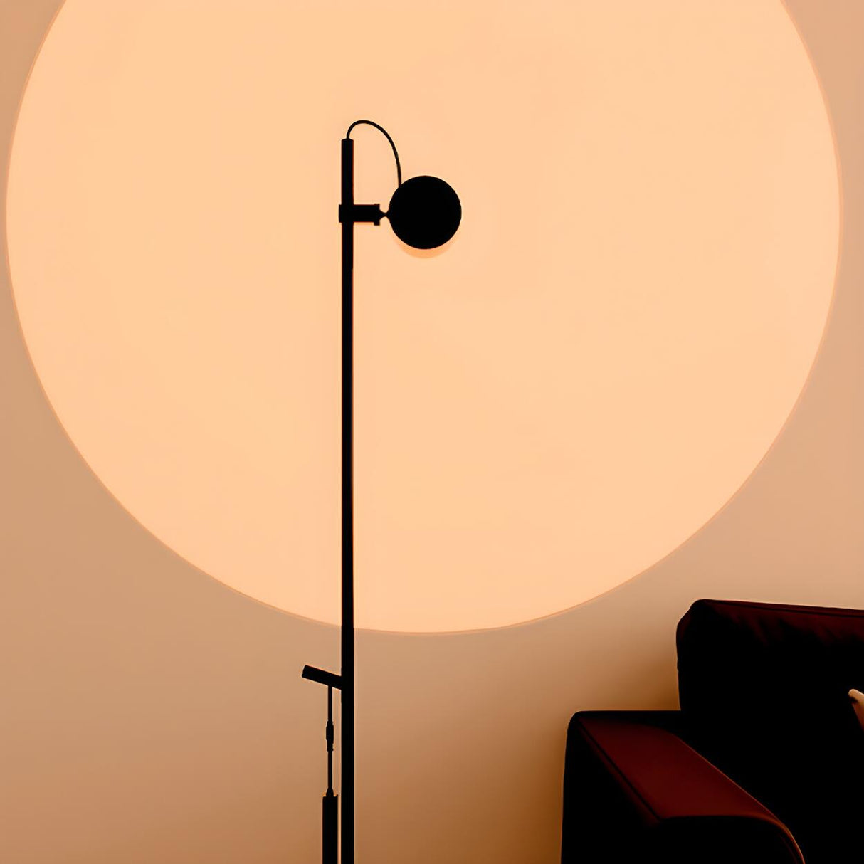 Minimalist Adjustable Black Cylinder Metal Floor Lamp Image - 12