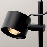 Minimalist Adjustable Black Cylinder Metal Floor Lamp Image - 9