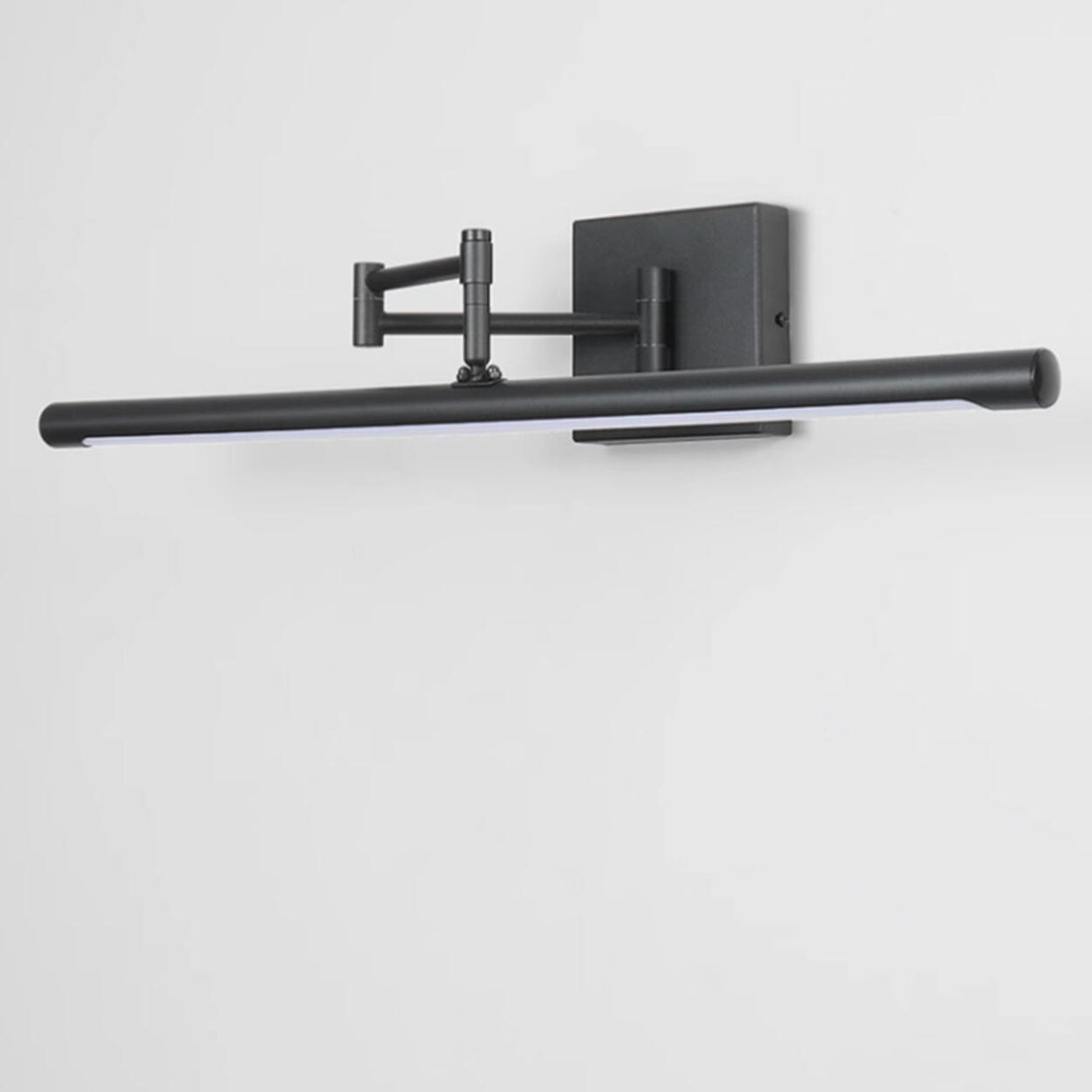 Minimalist Adjustable Black Cylinder Vanity Light Image - 9