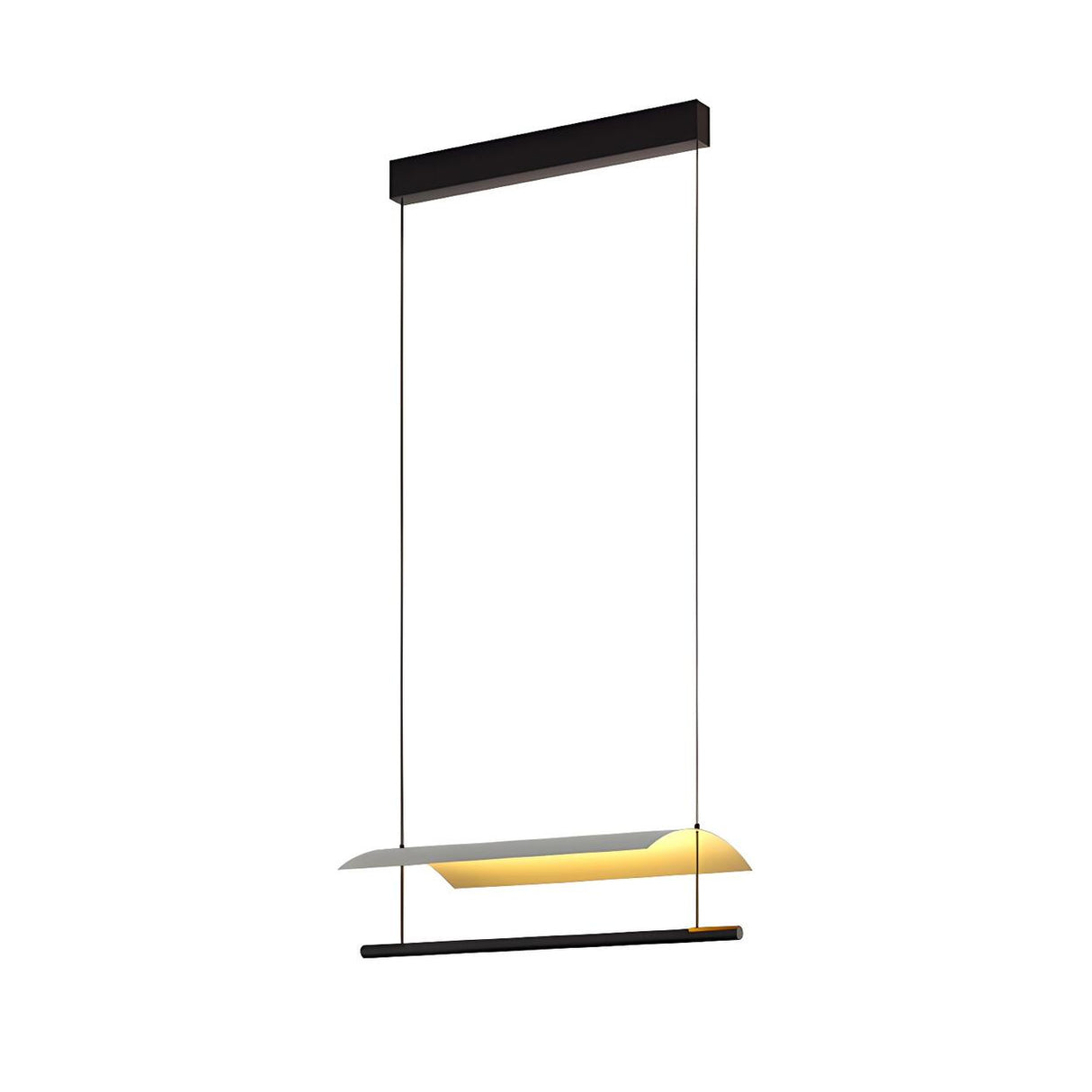 Minimalist Adjustable Black Linear Island Light Image - 10