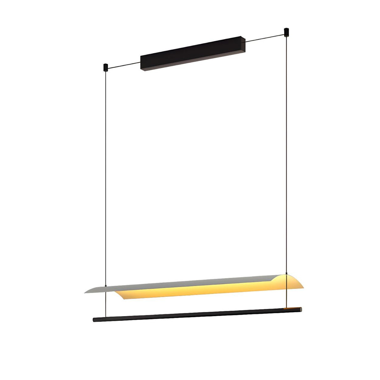 Minimalist Adjustable Black Linear Island Light Image - 11