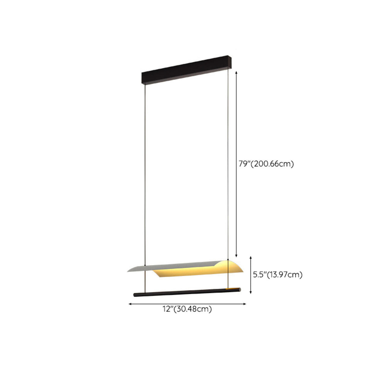 Minimalist Adjustable Black Linear Island Light 