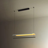 Minimalist Adjustable Black Linear Island Light Image - 3