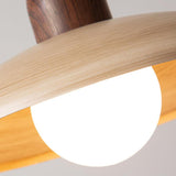 Minimalist Adjustable Height Wooden Pendant Light Image - 12