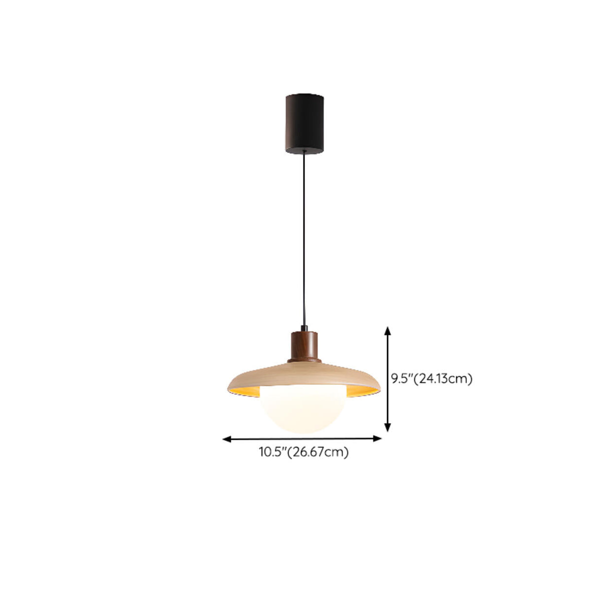 Minimalist Adjustable Height Wooden Pendant Light Image - 19