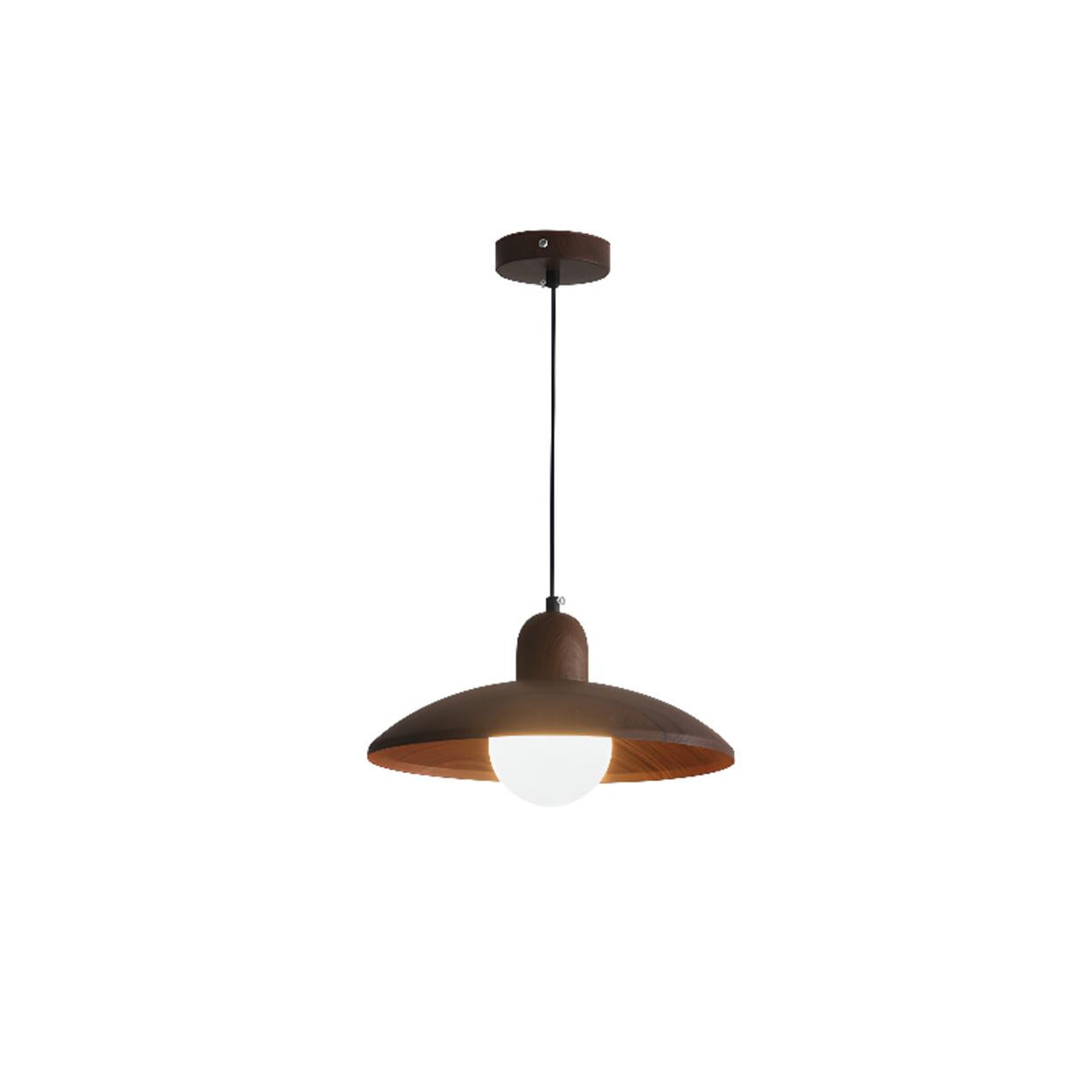 Minimalist Adjustable Height Wooden Pendant Light Image - 9