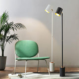 Minimalist Adjustable LED Cylinder Floor Lamps Image - 1