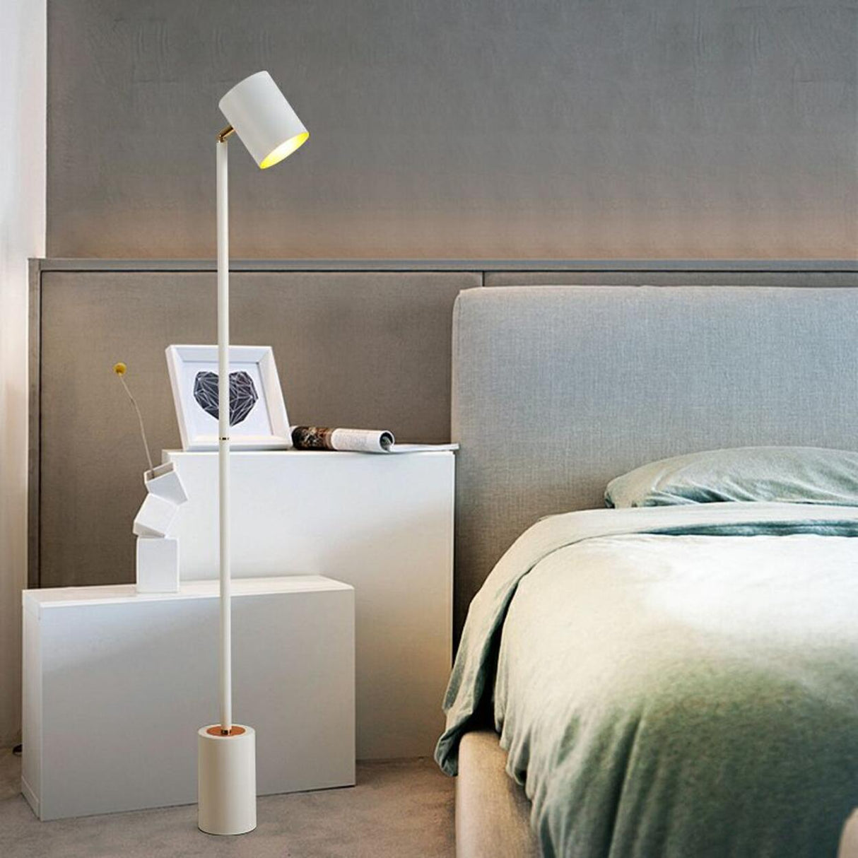 Minimalist Adjustable LED Cylinder Floor Lamps Image - 8