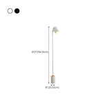 Minimalist Adjustable LED Cylinder Floor Lamps #size