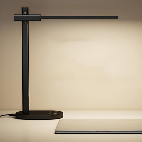 Minimalist Adjustable Metal Arm Linear LED Table Lamp Image - 2