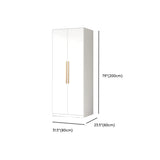 Minimalist Alloy White Spacious Wardrobe with Shelves Image - 20