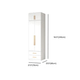 Minimalist Alloy White Spacious Wardrobe with Shelves Image - 26