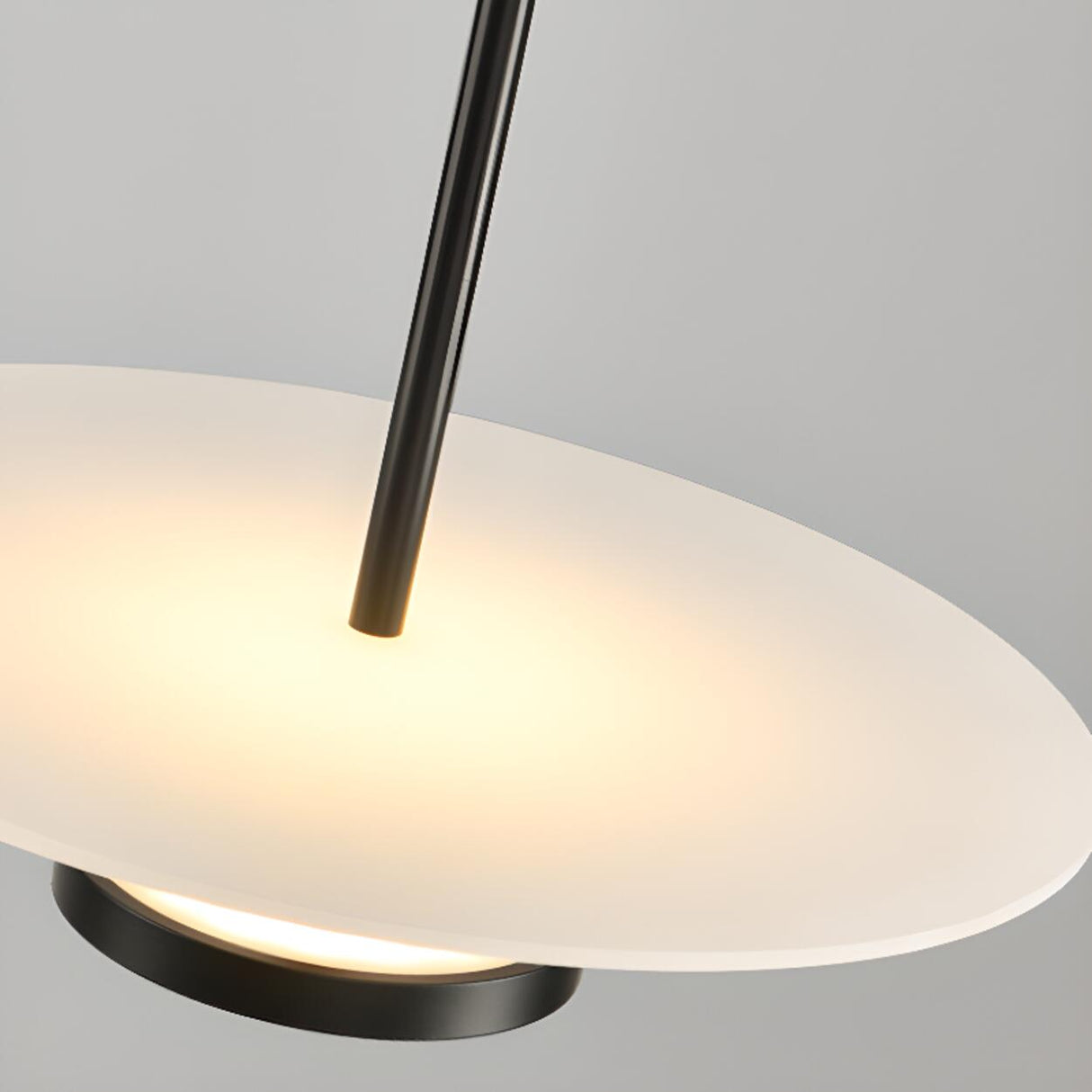 Minimalist Aluminum Acrylic Disc LED Pendant Light Image - 12