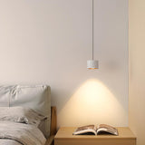 Minimalist Aluminum Black Cylinder Pendant Light Image - 4