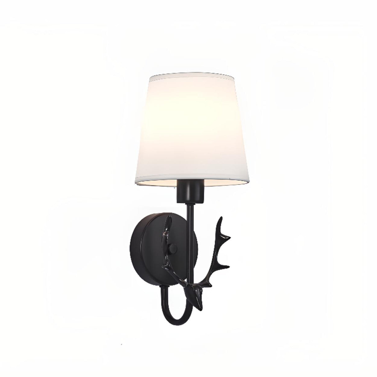 Minimalist Antler Design Cylinder Bedside Wall Sconce Image - 11