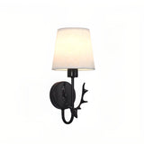 Minimalist Antler Design Cylinder Bedside Wall Sconce Image - 13