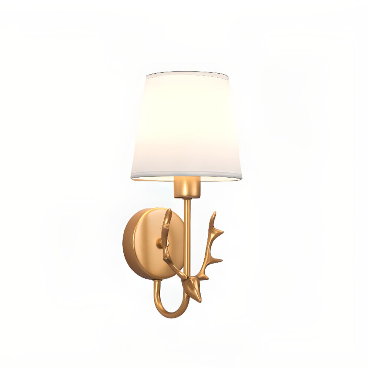 Minimalist Antler Design Cylinder Bedside Wall Sconce Image - 14