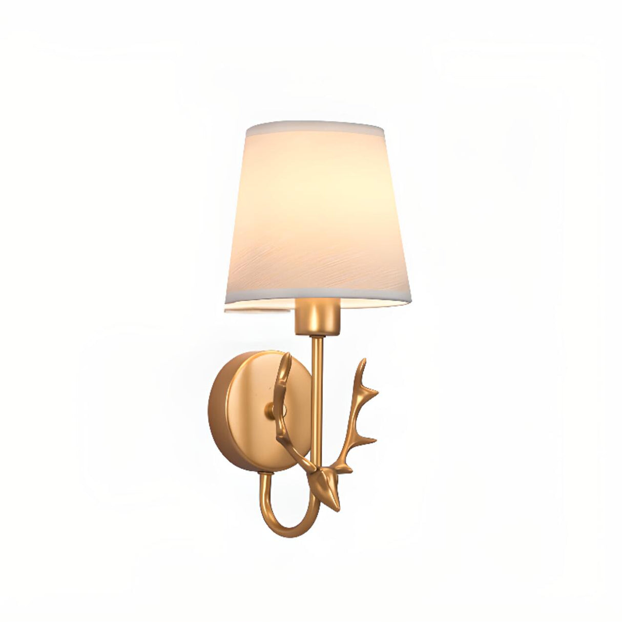 Minimalist Antler Design Cylinder Bedside Wall Sconce Image - 15