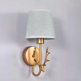 Minimalist Antler Design Cylinder Bedside Wall Sconce Image - 20