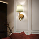 Minimalist Antler Design Cylinder Bedside Wall Sconce Image - 3