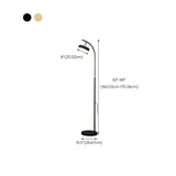 Minimalist Arced Metal LED Floor Lamp Adjustable Height #size