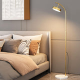 Minimalist Arced Metal LED Floor Lamp Adjustable Height Image - 2