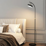 Minimalist Arced Metal LED Floor Lamp Adjustable Height Image - 5