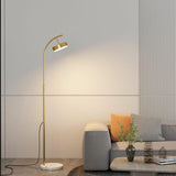 Minimalist Arced Metal LED Floor Lamp Adjustable Height Image - 6