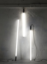 Minimalist Bedroom Acrylic LED Tube Pendant Light Image - 11