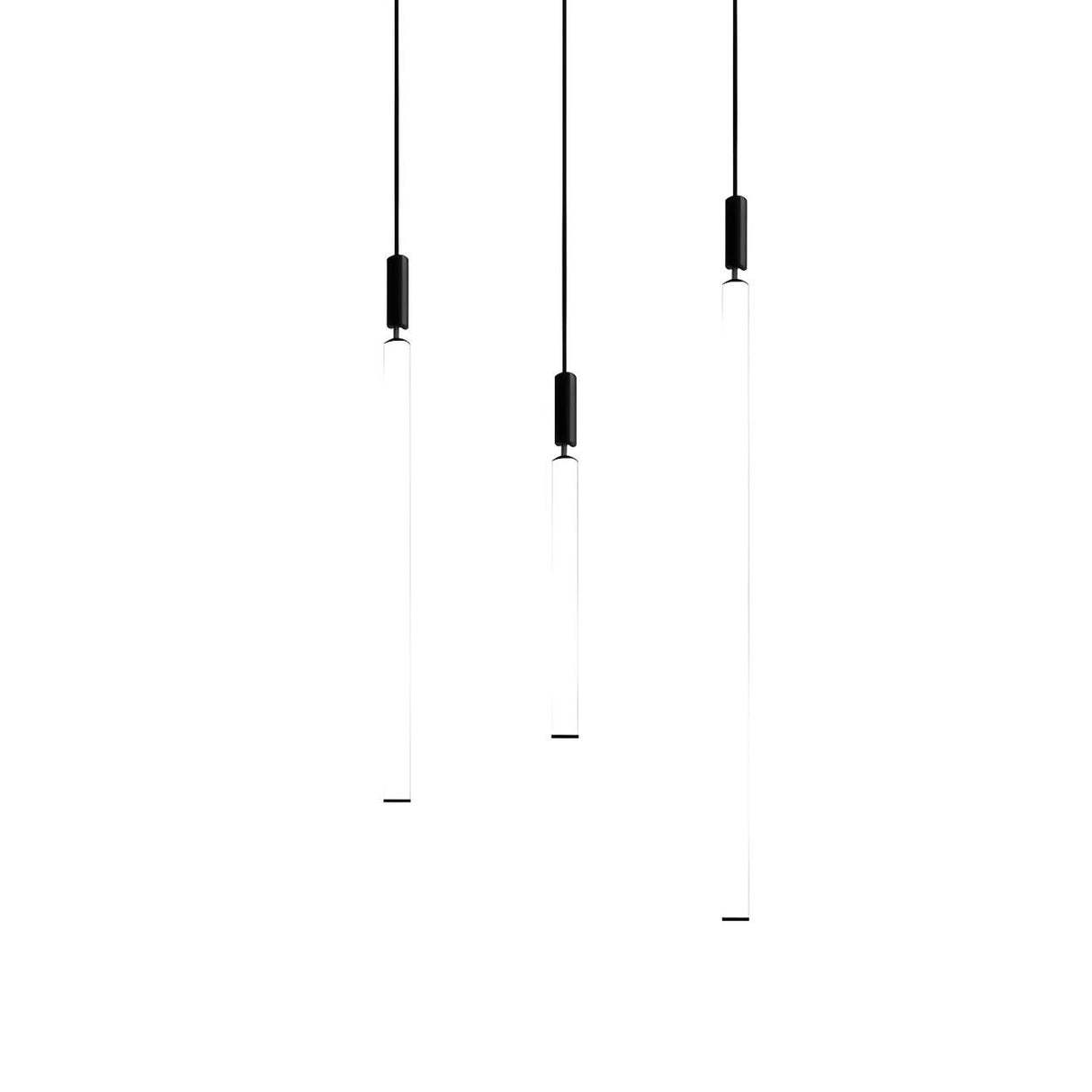 Minimalist Bedroom Acrylic LED Tube Pendant Light Image - 9