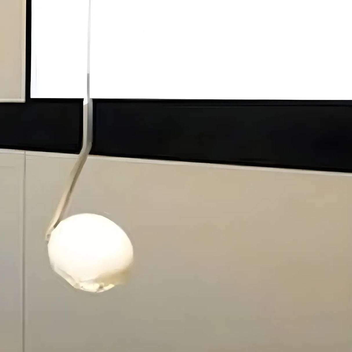 Minimalist Bedroom Adjustable Black Sphere Pendant Light Image - 10