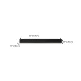 Minimalist Bedroom Black Linear LED Flush Mount Light #size