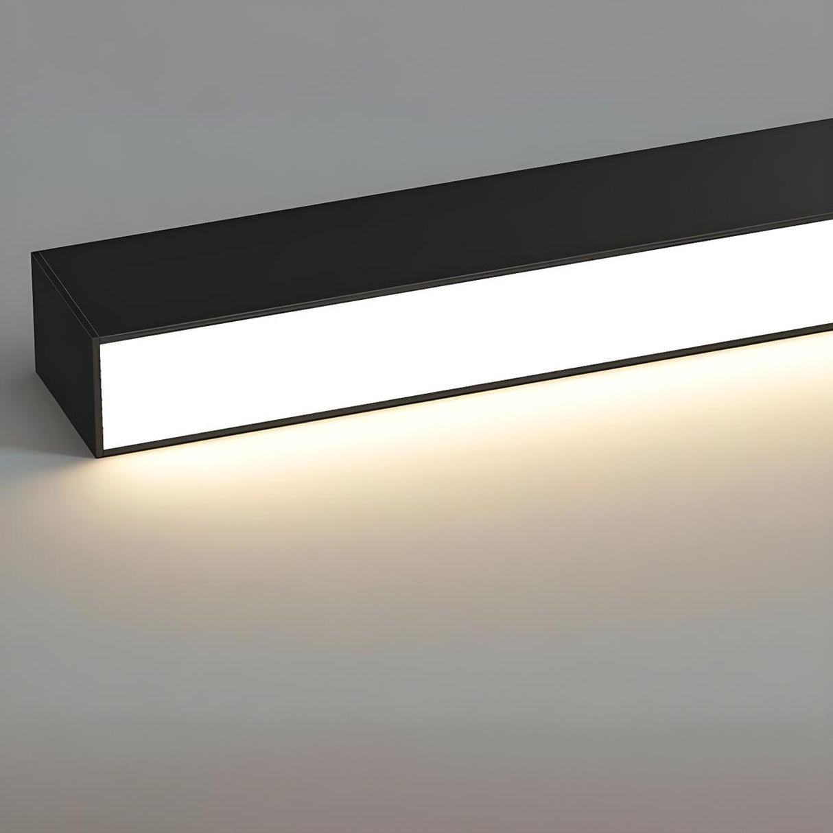 Minimalist Bedroom Black Linear LED Flush Mount Light Image - 4