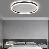 Minimalist Bedroom Black Square LED Flush Mount Light Image - 13