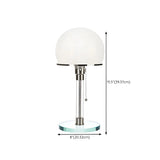 Minimalist Bedroom Modern Silver Dome Glass Table Lamp #size