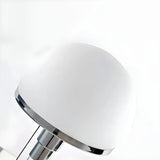 Minimalist Bedroom Modern Silver Dome Glass Table Lamp Image - 8