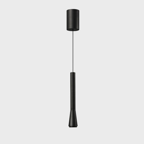 MInimalist Bedroom Sleek Black Metal Cylinder Pendant Light Image - 2